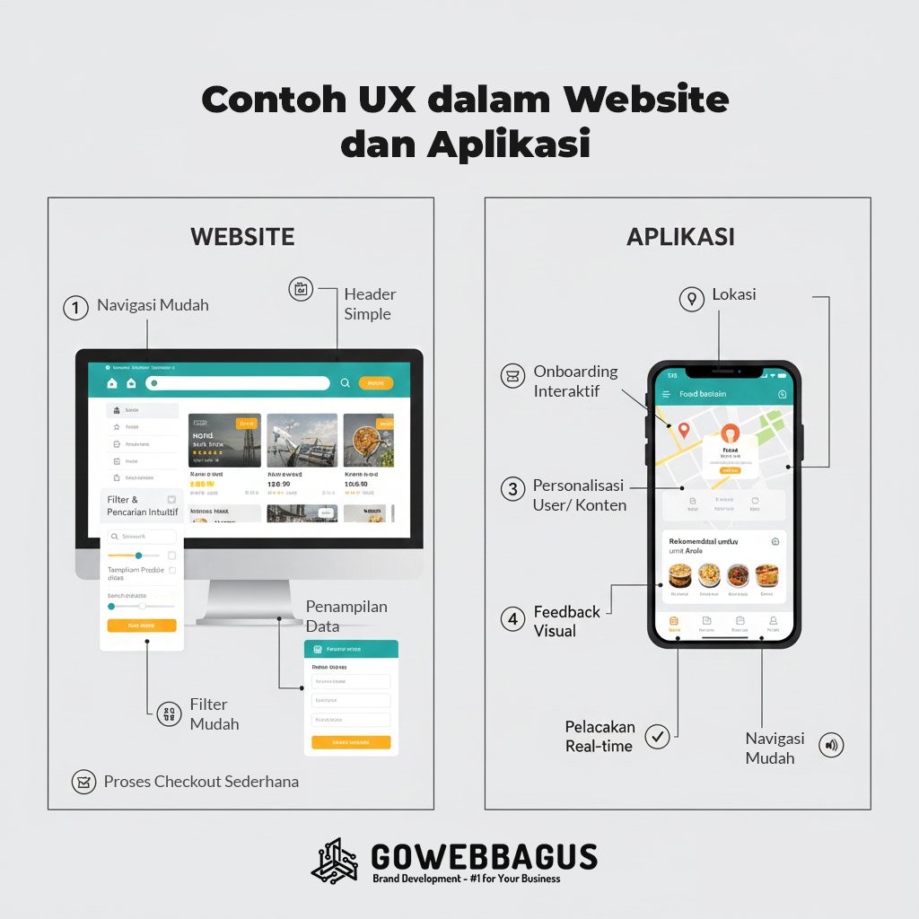 Contoh UX dalam Website dan Aplikasi