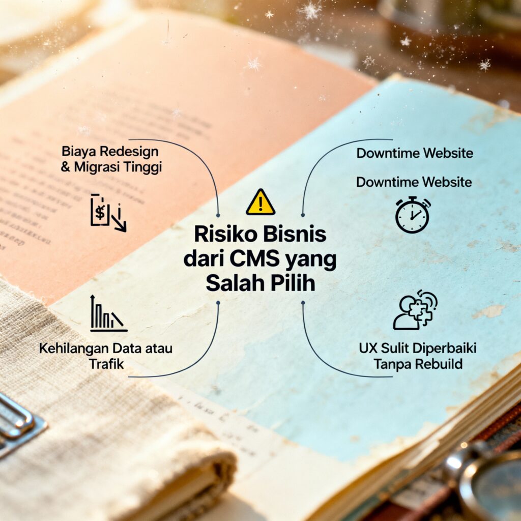 dampak dari kesalahan menggunakan CMS Website