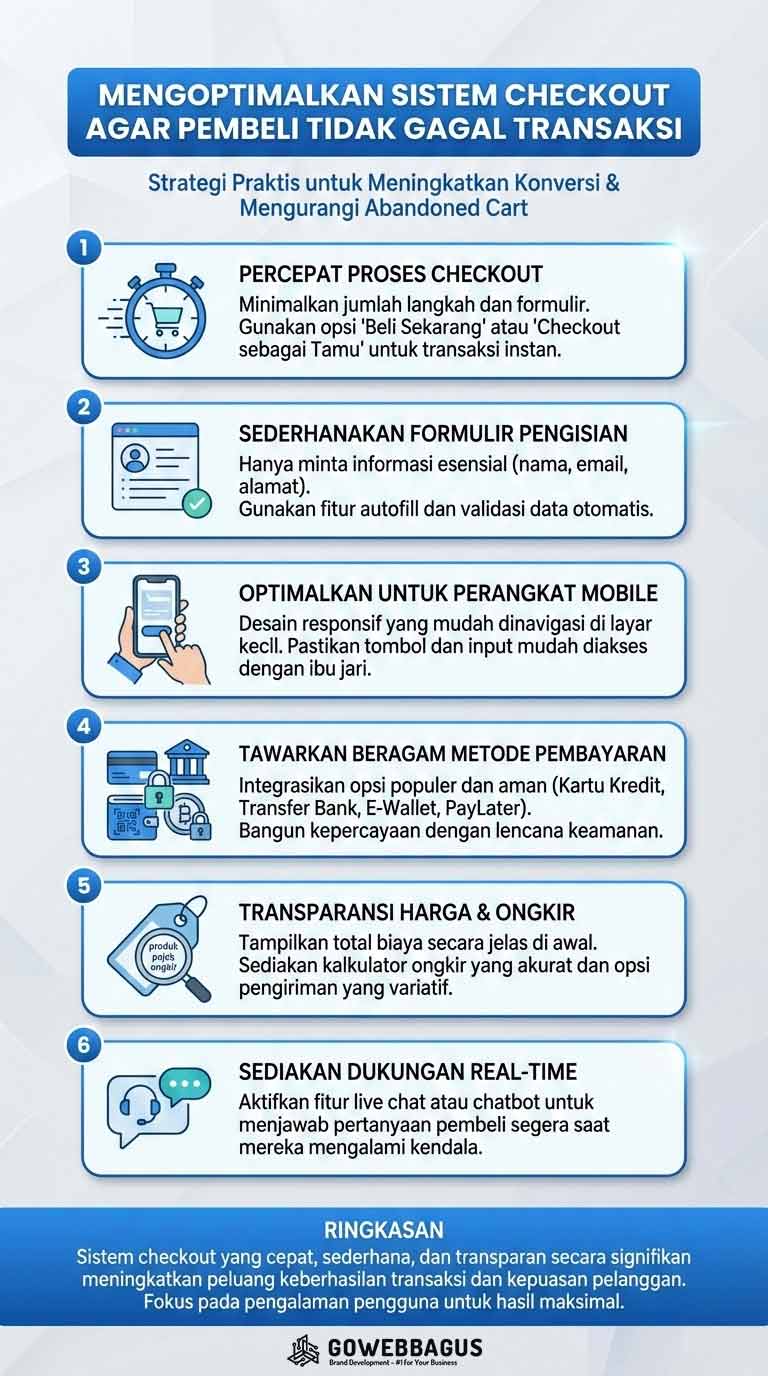Metode Pembayaran Sistem Checkout agar Pembeli Tidak Gagal Transaksi